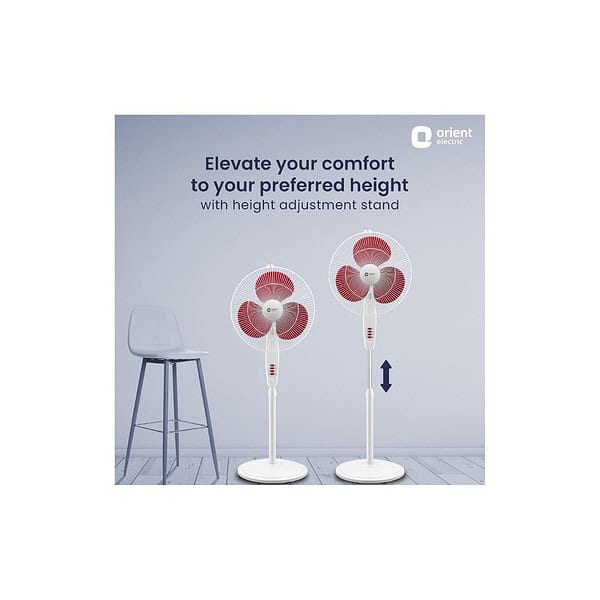 Orient Electric Stand 82 400 MM Pedestal Fans RedS - LXINDIA.COM