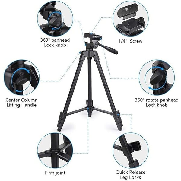 Osaka OS 550 Tripod 55 Inches 140 cm with Mobile Holder and Carry Case2 - LXINDIA.COM