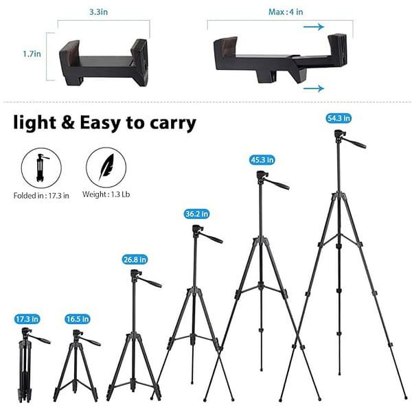 Osaka OS 550 Tripod 55 Inches 140 cm with Mobile Holder and Carry Case3 - LXINDIA.COM