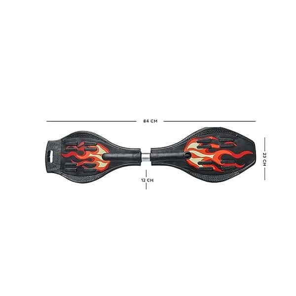 P PAYTAG Aluminium Swipe Kart Wave Board Skate Board Black Fire WB 2 - LXINDIA.COM