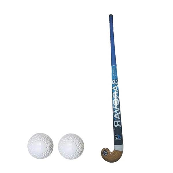 P R Professional Wooden Hockey Stick with 2 Hockey Balls - LXINDIA.COM