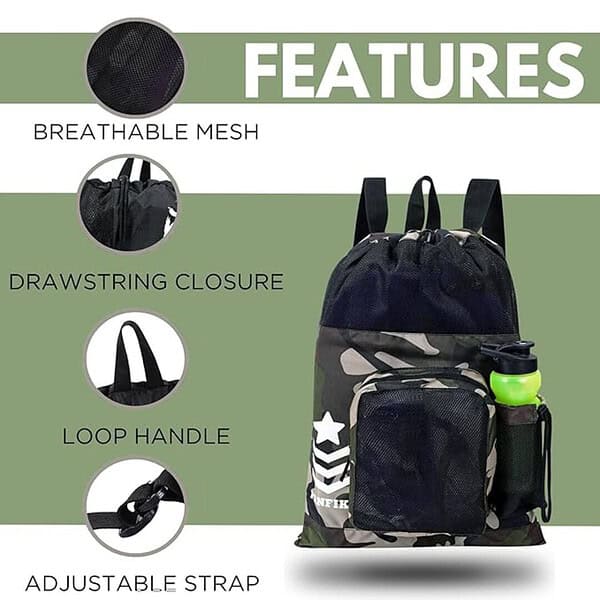 PANFIKH Swimming Equipment Kit Bag Adult Deluxe Ventilator Mesh Equipment Bag 2 - LXINDIA.COM