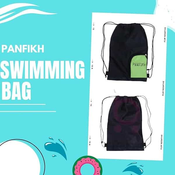 PANFIKH Swimming Equipment Kit Bag for Adults and Kids Black Neon 2 - LXINDIA.COM