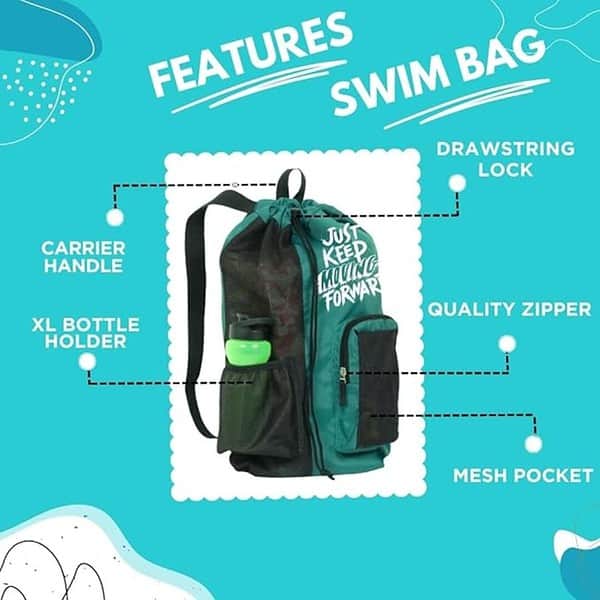 PANFIKH Swimming Equipment Kit Bag for Adults and Kids Drawstring Backpack 3 - LXINDIA.COM