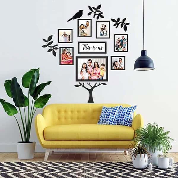 PAPER PLANE DESIGN Family Tree Collage Photo Frames for Wall Decor Set - LXINDIA.COM