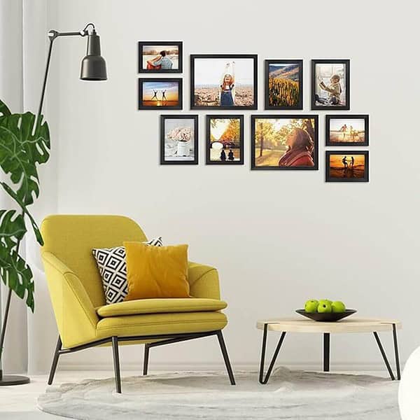 PAPER PLANE DESIGN Photo Frame Set Collage Home Decor 10 Pack Black 1 - LXINDIA.COM