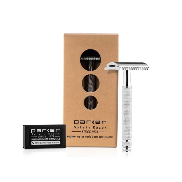 PARKER Safety Razor Men 5 Premium Blades Included - LXINDIA.COM