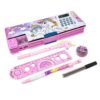 PARTEET Stationery Combo of 1 Plastic Pink Pencil Box Assorted Design - LXINDIA.COM