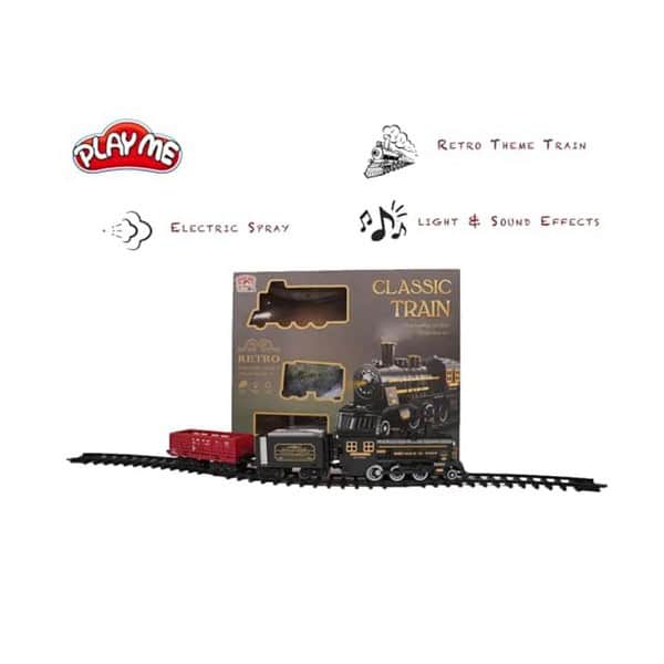 PLAY ME Classic Train Set for Kids Electric Spray Steam Train 2 - LXINDIA.COM