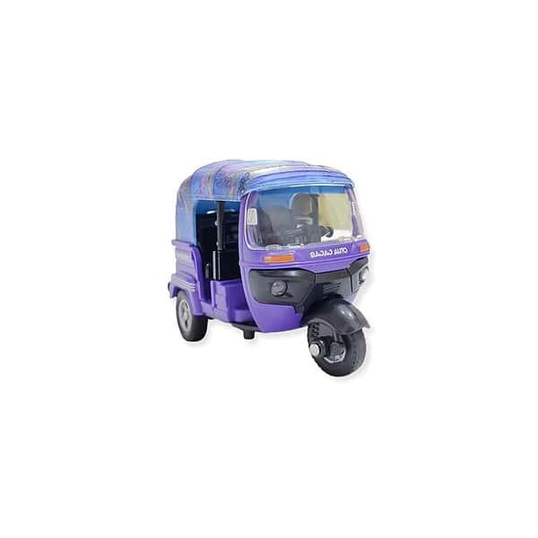 PLUSPOINT Auto Rickshaw Toy with Pull Back Action Purple - LXINDIA.COM