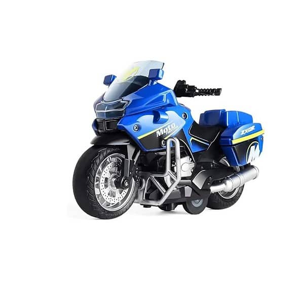 PLUSPOINT Diecast Motorcycle Toy Bike Moto Blue - LXINDIA.COM