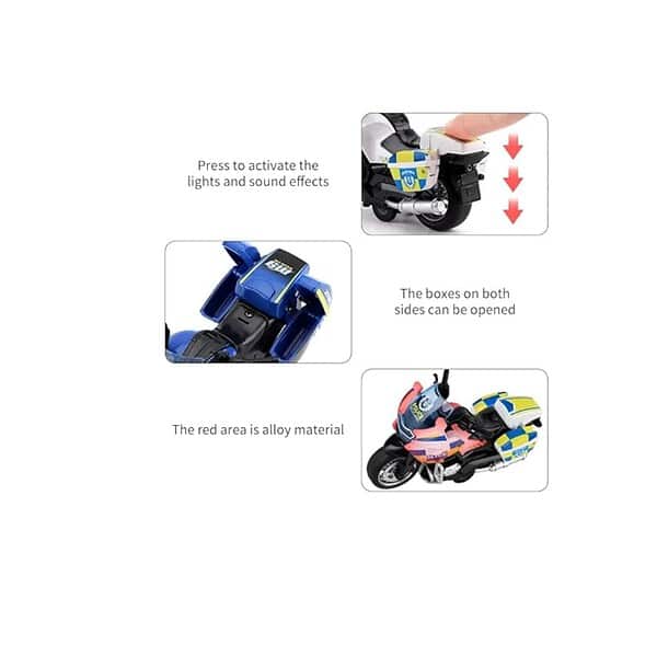 PLUSPOINT Diecast Motorcycle Toy Bike Moto Blue B - LXINDIA.COM