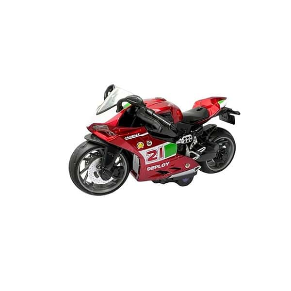 PLUSPOINT Diecast Motorcycle Toy Bike with Lights and Sound Panigale Red - LXINDIA.COM