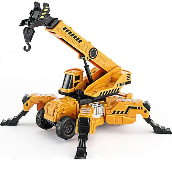 PLUSPOINT Toy Friction Powered Lifting Crane JCB - LXINDIA.COM