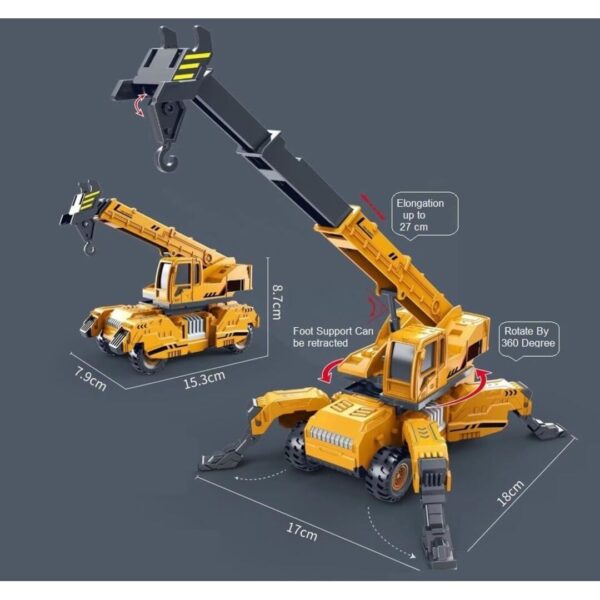 PLUSPOINT Toy Friction Powered Lifting Crane JCB A - LXINDIA.COM