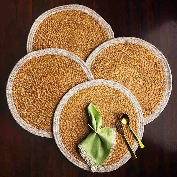 PRADECOR Jute Dining Table Mats Trivet for Hot Pots Set of 4 3 - LXINDIA.COM