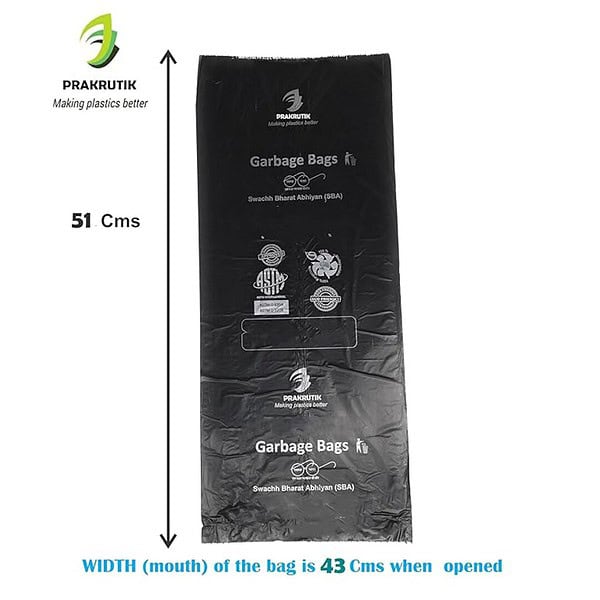 PRAKRUTIK Garbage Bags BlackSmall Size 90 Bags 2 - LXINDIA.COM