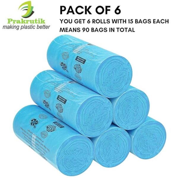 PRAKRUTIK Garbage Bags Blue Large 90 Bags 1 - LXINDIA.COM