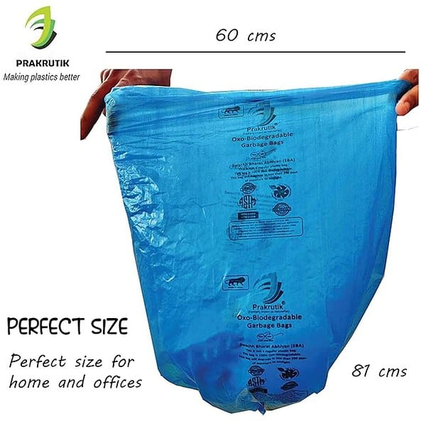 PRAKRUTIK Garbage Bags Blue Large 90 Bags 3 - LXINDIA.COM