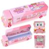 PRIME DEALS Bus Shape Pencil Box for Kids Pink - LXINDIA.COM