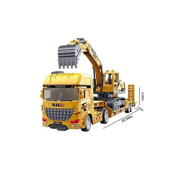 PROBABE 2 in 1 Excavector Construction Truck Set Toy A - LXINDIA.COM