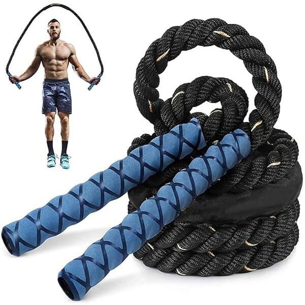 PROBEROS 2.8M Adult Jump Rope 25Mm Gear Black Blue - LXINDIA.COM