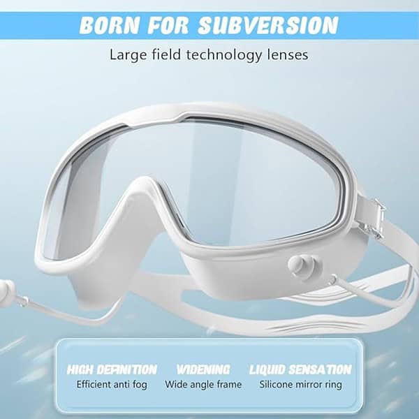 PROBEROS Adult Swim Goggles Swimming Cap Unisex Professional Swimming Goggles with Intergrated Ear Plugs 3 - LXINDIA.COM