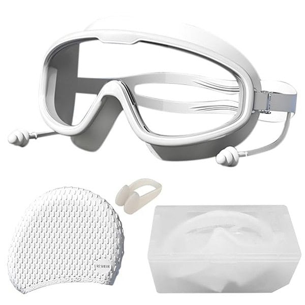 PROBEROS Adult Swim Goggles Swimming Cap Unisex Professional Swimming Goggles with Intergrated Ear Plugs - LXINDIA.COM