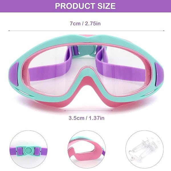 PROBEROS Swimming Goggles for Kids Big Frame Leakproof Swimming Goggles for Kids Age 2 to 16Pink 2 - LXINDIA.COM