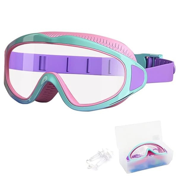 PROBEROS Swimming Goggles for Kids Big Frame Leakproof Swimming Goggles for Kids Age 2 to 16Pink - LXINDIA.COM