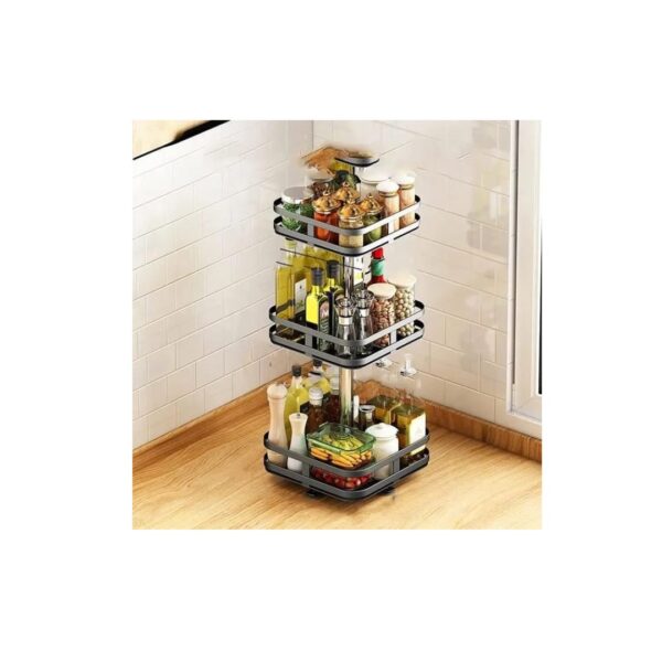 PYXBE 2 Tier 360° Tabletop Rotating Kitchen Rack a - LXINDIA.COM