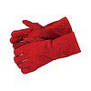 Pacificdeals Welding Heat Resistance Leather Safety Hand Gloves Red - LXINDIA.COM