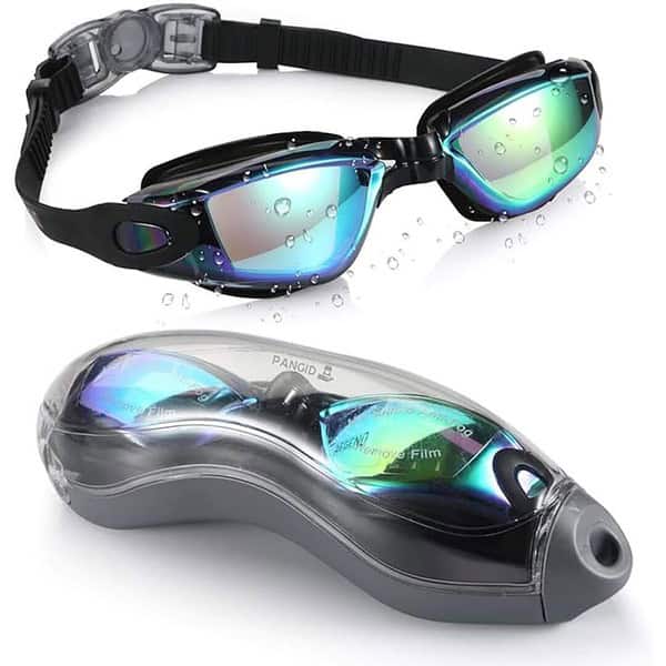 Pangid Swimming Goggles UV Protection Anti Fog Swimming goggles Blue with Caps 1 - LXINDIA.COM