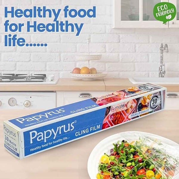 Papyrus Food Wrapping Cling Film for Food Storage Pack of 1 30m 3 - LXINDIA.COM