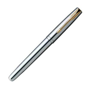 Parker Frontier Stainless Steel Gold Trim Roller Ball Pen Ink Color Blue - LXINDIA.COM