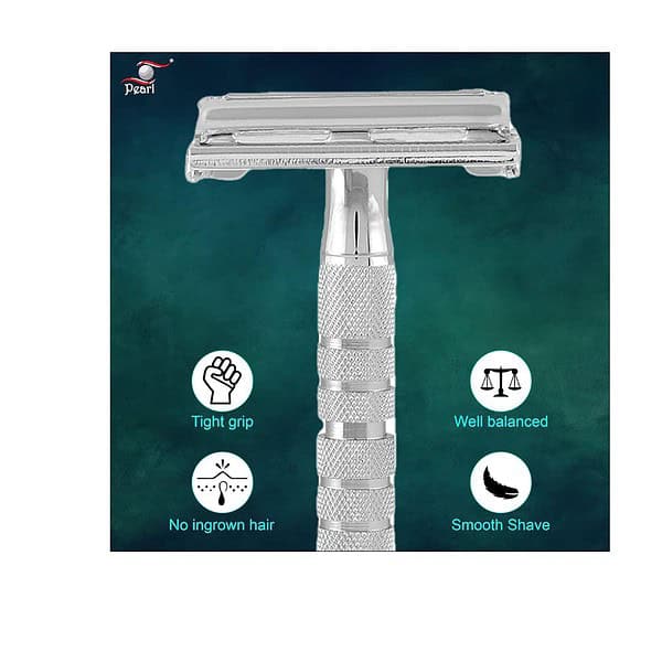 Pearl Shaving Double Edge Butterfly Safety Razor LS 01 Chrome B - LXINDIA.COM