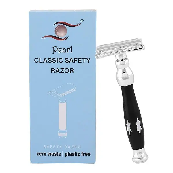 Pearl Shaving Double Edge Butterfly Safety Razor P 81D Black - LXINDIA.COM