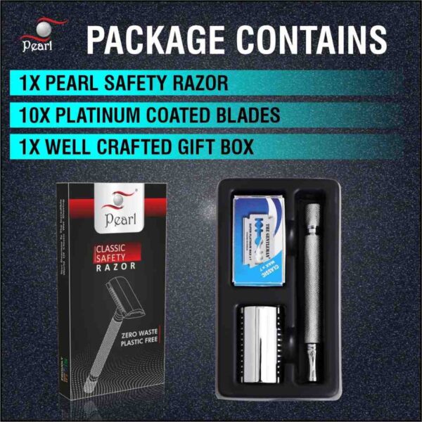 Pearl Shaving Double Edge Open Comb Safety Razor for Men1 - LXINDIA.COM