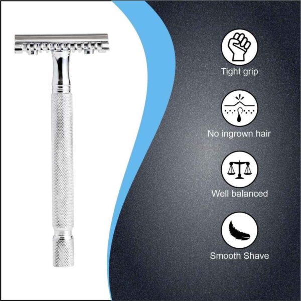 Pearl Shaving Double Edge Open Comb Safety Razor for Men2 - LXINDIA.COM