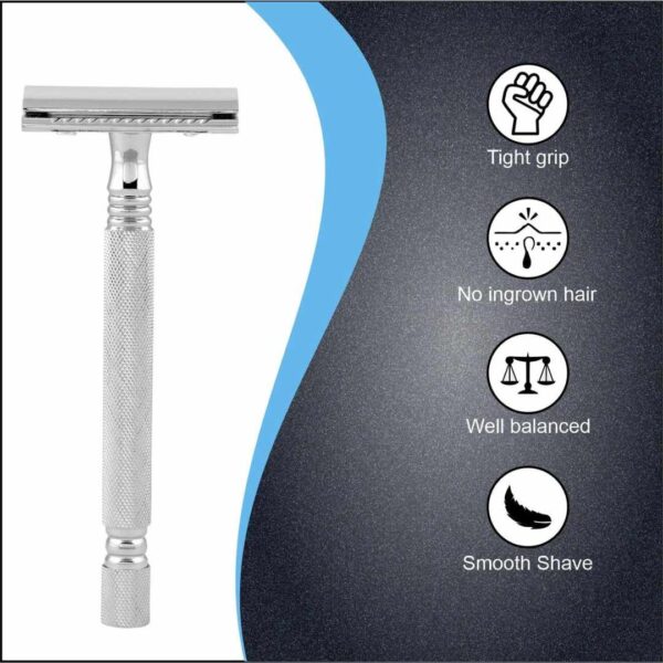 Pearl Shaving Double Edge Safety Razor SS 01 CC CHROME2 - LXINDIA.COM