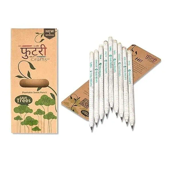 Phutri Crafts Eco Friendly Plantable Seed 2B Pack of 10 Pencils - LXINDIA.COM