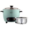 Pigeon Inox Stainleess Steel Automatic Electric Rice Cooker Blue 1.8L - LXINDIA.COM