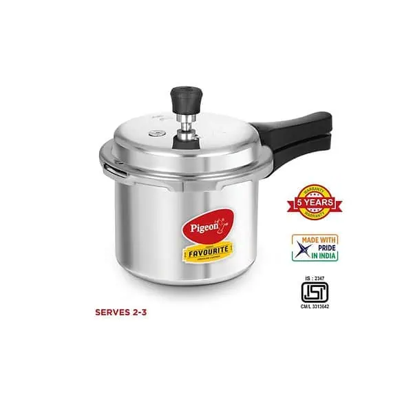 Pigeon by Stovekraft 3 Litres Aluminium Pressure Cooker A - LXINDIA.COM