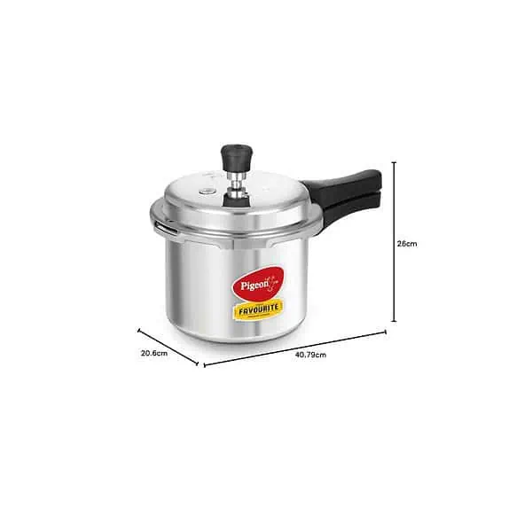 Pigeon by Stovekraft 3 Litres Aluminium Pressure Cooker B - LXINDIA.COM