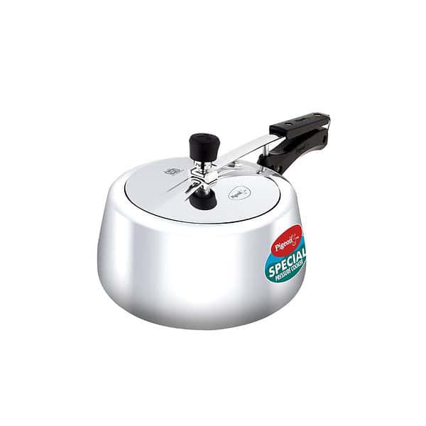 Pigeon by Stovekraft Aluminium 2 Litre Pressure Cooker Silver BIS Certified - LXINDIA.COM