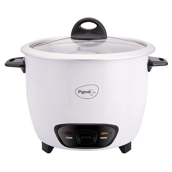 Pigeon by Stovekraft Joy Rice Cooker with Single pot 1 litres White - LXINDIA.COM