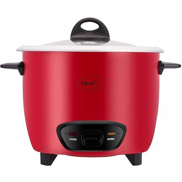 Pigeon by Stovekraft Ruby Rice Cooker with Single pot 1.8 litres Red - LXINDIA.COM