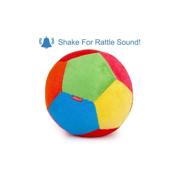 Pikipo Multicolor Stuffed Soft Ball with Rattle Sound 1 - LXINDIA.COM