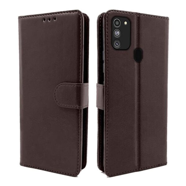 Pikkme Samsung Galaxy M30s M21 M21 2021 Flip Cover Coffee - LXINDIA.COM