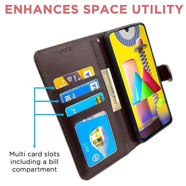 Pikkme Samsung Galaxy M30s M21 M21 2021 Flip Cover Coffee1 - LXINDIA.COM